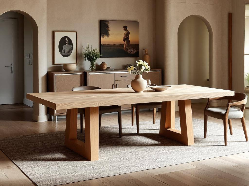 Oak dining table from a co-op vendor line